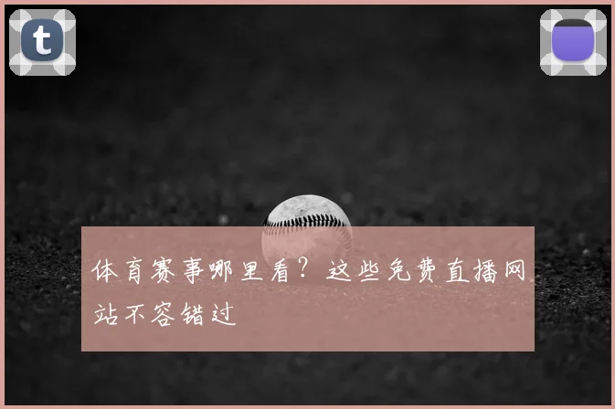 体育赛事哪里看？这些免费直播网站不容错过